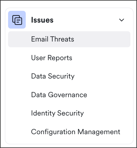 issues navigation and quick views